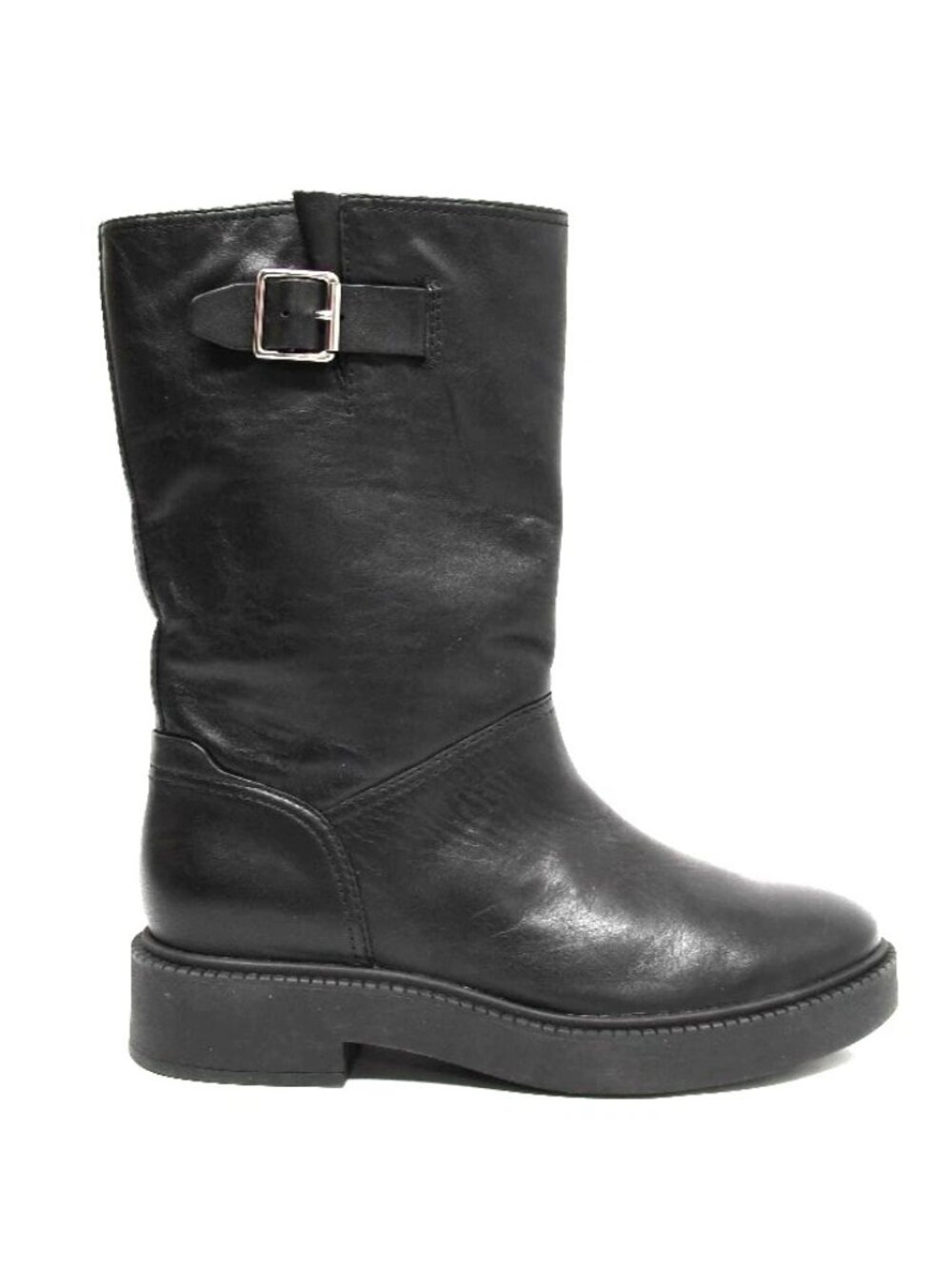 New! Vince Women's Kline Pull on Moto Boot Leather Black Size 8.5 M DD509A